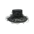 thumbnail image 1 of Chic Headwear Medium Lace Organza Hat w/ Two Roses - Black, 1 of 1