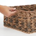 thumbnail image 5 of mDesign Woven Farmhouse Pantry Food Storage Bin Basket Box, 3 Pack - Brown Ombre, 5 of 9