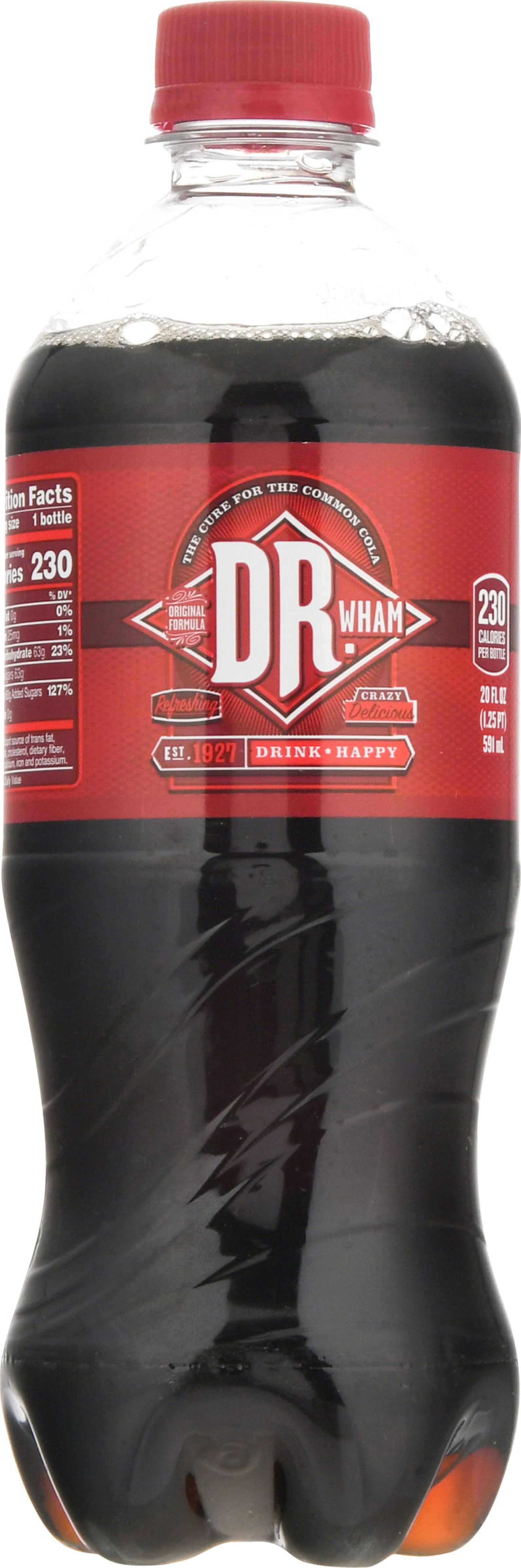 Buffalo Rock Dr. Wham Cola Soda Pop, 20 fl oz Bottle