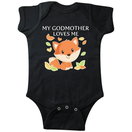 

Inktastic My Godmother Loves Me- little fox Gift Baby Boy or Baby Girl Bodysuit