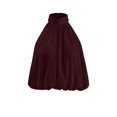 thumbnail image 6 of TEAJOPSUU Women's Halter Tops Tie Back Sleeveless Casual Blouses Flowy Trendy Summer Blouse for Going Out Vacation Burgundy, 6 of 6