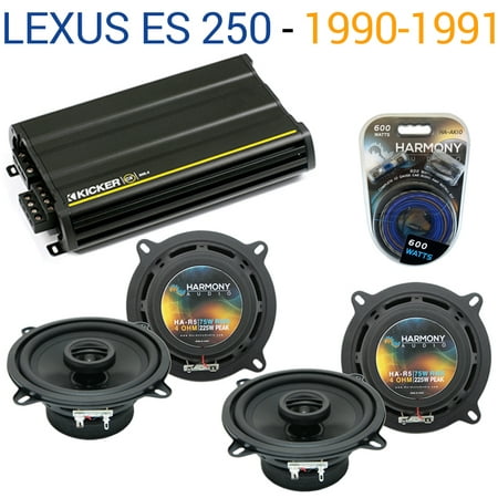 Lexus ES 250 1990-1991 Factory Speaker Replacement Harmony (2) R5 & CX300.4 Amp - Factory Certified