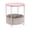 Dusty Pink, variant on Round Storage End Table, Nightstand for Bedroom or Living Room, Easy Assembly, with Cloth Basket, Charcoal/Heather Gray, 17.7 x 17.7 x 18.9 in | Side Table, with Cloth Basket, Storage