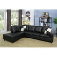 thumbnail image 4 of Lifestyle Furniture Left-Facing Sectional Sofa Set in Ultimate Black, 4 of 4
