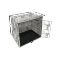 thumbnail image 6 of Tropical Dog Crate Cover, Print of Exotic Plantation Palm Leaves Hawaiian Greyscale Layout, Easy to Use Pet Kennel Cover Small Dogs Puppies Kittens, 7 Sizes, Dimgray White, by Ambesonne, 6 of 6
