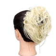 thumbnail image 2 of Messy Bun Hair Scrunchie Tousled Updo Hair Extensions Elastic Band Curly Wavy Hair Piece Synthetic Chignon, 2 of 7