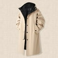thumbnail image 2 of QHFBli Mens Trench Coat for Winter Men's Lightweight Anorak Jacket Water Windbreaker Hooded Outdoor Sports Coat For Hiking Khaki M, 2 of 4