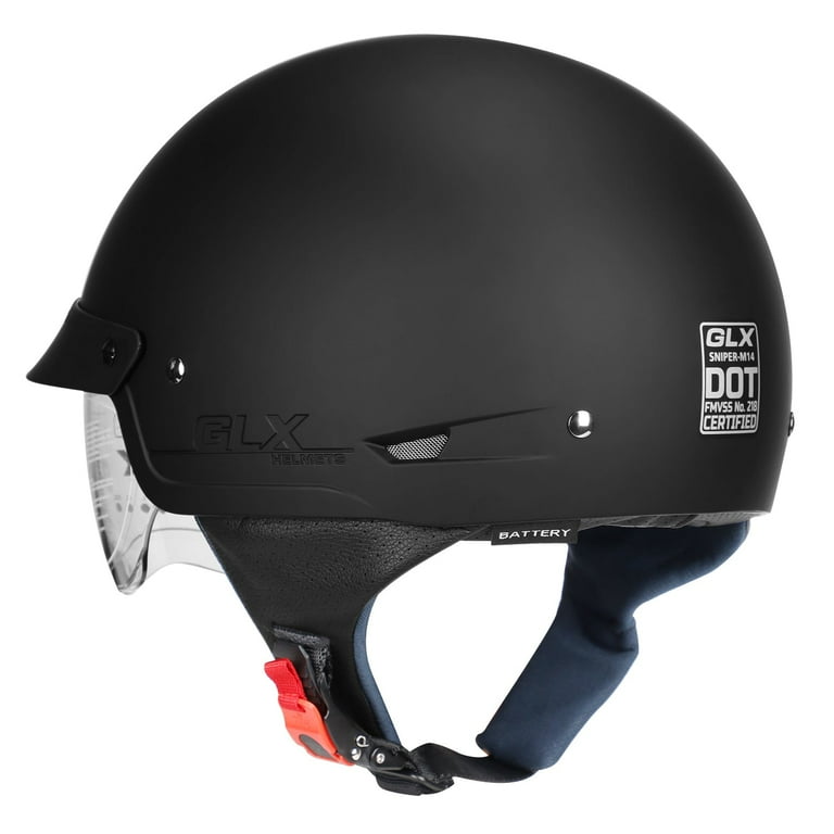 glx moped scooter cruiser open face motorcycle helmet ILM 3/4 Half for Dirt Bike ATV UTV Motocross Electric DOT Model 726X(Matte Black,XL) : Automotive Featuring a lightweight GLX M14 Open Face Motorcycle