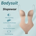 thumbnail image 6 of Women Full Body Shaper Bra Backless Bodysuit Thong Invisible Shapers Tummy Control Shapewear Girdles Sheath Slimming Underwear, 6 of 8