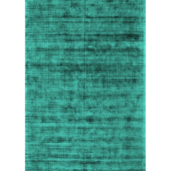 Ahgly Company Indoor Rectangle Abstract Turquoise Blue Contemporary Area Rugs, 8' x 12'