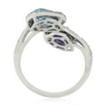 thumbnail image 3 of KIRAN FINE JEWEL Pear Blue Topaz Amethyst Cocktail Band Ring 925 Silver Wedding Anniversary Engagement Women Gemstone Statement Jewelry Gift For Her, 3 of 5