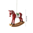 thumbnail image 3 of JeashCHAT Resin Christmas Horse Ornaments, Animal Horse Figurine Hanging Pendant Christmas Tree Ornaments Holiday Party Xmas Gifts, 3.15inch, Red, 3 of 6