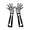 B, variant on Win s Way Adult Unisex Vampire Printed Halloween Gloves, Stretch Polyester All Size Hand Accessories For Indoor Outdoor Carnival Trick Or Treat Party Stage Wear