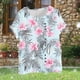 thumbnail image 5 of TaTaai Women's Round Neck Printed T Shirt Short Sleeve Button Detail Top Casual Loose Fit Blouse Non Positioning Print Linen Feel Soft for Summer Daily Gift, 5 of 5