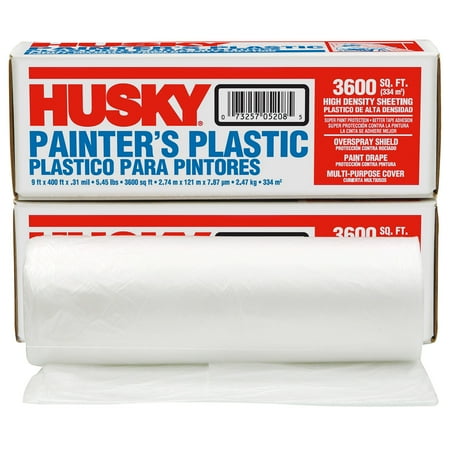 Husky High Density Painter's Plastic, Clear, 9 ft. x 400 ft.