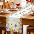 thumbnail image 5 of Table Runner - 70 Inch Long, Spring Wildflowers Kitchen Dining Table Runner Dresser Scarves, Watercolor Tulip Floral Leaf Plant Yellow Farmhouse Decor for Coffee Tables Wedding Party Banquet, 5 of 8