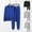 Gray, variant on Womens Pant Sets 2 Piece Outfits Track Suit Sweatsuit Long Sleeve High-Low Slit Hem Top Sweatshirt Jogger Set Black