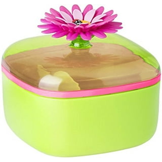 Vigar Flower Power Pink Dish Brush With Vase 25cm Pink Green for sale  online