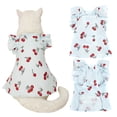 thumbnail image 4 of CSChome Pet Dress Spring And Summer Pet Clothes Cherry Shirt Dog Skirt Sweet Princesses Supply, 4 of 6