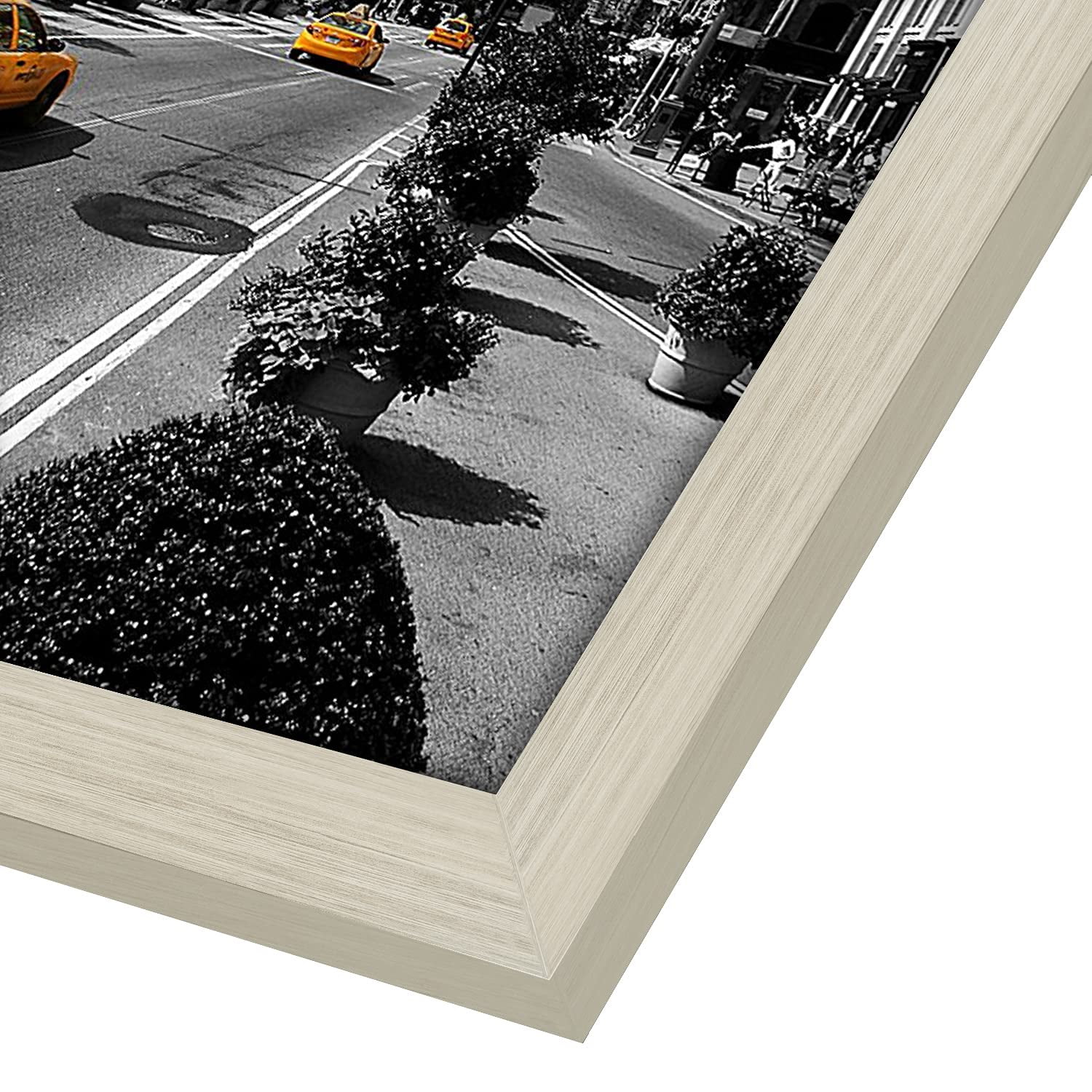 Americanflat 11x17 Light Wood Picture Frame, Legal Sized Paper Display. Shatter-Resistant Glass. Hanging Hardware Included