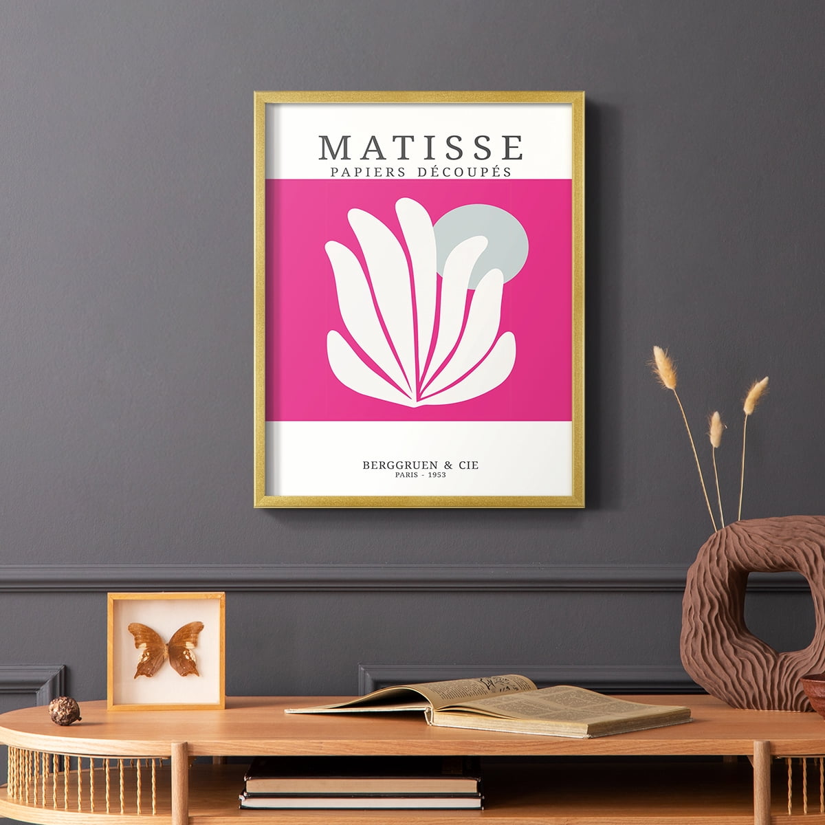 Matisse CDXXII in Gold Solid Wood Framed Print No Nail Hanging