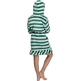 thumbnail image 3 of Harry Potter Girls' Hogwarts Houses Hooded Robe Striped Fleece Bathrobe - Gryffindor Slytherin Hufflepuff Ravenclaw, 3 of 6
