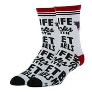 OoohYeah Men's Funny Colorful Crew Socks, Bret Michael Novelty Cotton Socks, My Life, One Size