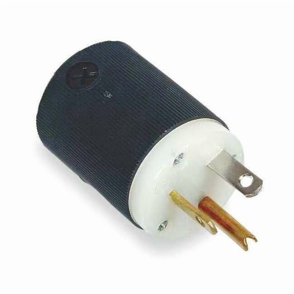 Straight Blade Plug, 5-20P, 20 A, 125V AC, 2 Pole, Screw Terminals, Grounded