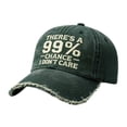 thumbnail image 2 of Washed Cotton Baseball Cap Distressed Denim Hat, Vintage Soft Top Adjustable Cap for Men Women, 2 of 3