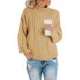 thumbnail image 2 of IROINNID Reduced Womens Sweater Knit Turtleneck Pullover Sweater Solid Color Loose Mid-Length Long Sleeve Thick Knit Sweater Coat, 2 of 7