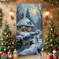 thumbnail image 5 of ToyKingdee Christmas Door Cover Decoration Xmas Large Photography Background Banner Porch Sign for Winter Indoor Outside Front Door Banner Farmhouse Party Supplies, 5 of 6
