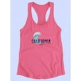 thumbnail image 3 of California Beach Days Wave Racerback Tank Women -Image by Shutterstock, Female x-Small, 3 of 4