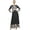Black, variant on Bimba Women's Casual Floral Digital Printed Long Black Maxi Designer Dress-4