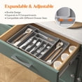 thumbnail image 4 of Organizador de cajones para cubiertos Lifewit, ampliable, gris, grande, 4 of 9