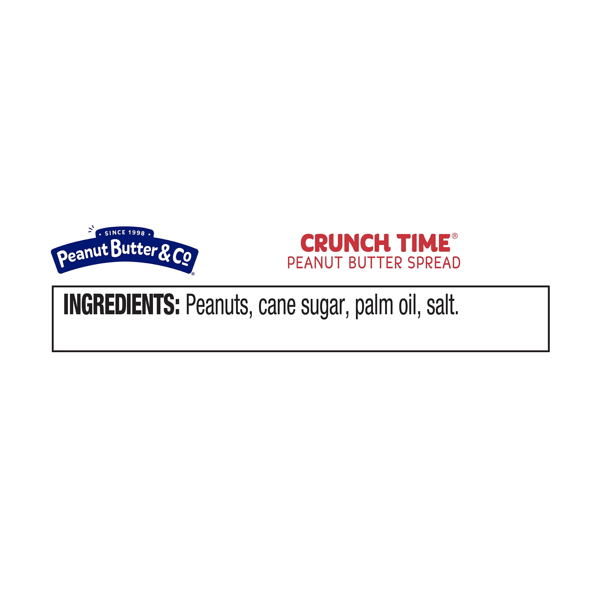 Peanut Butter & Co, Crunch Time Flavored Peanut Butter Spread, 16 oz, 6 pack