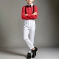 thumbnail image 6 of LEKWK Boys 3 Piece Suits Long Sleeve Dress Shirt With Bowtie and Suspender Pants Kids Formal Set For Wedding School Homecoming Performance Stage Outfit, 6 of 6