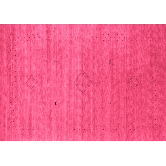 Ahgly Company Indoor Rectangle Abstract Pink Contemporary Area Rugs, 2' x 3'