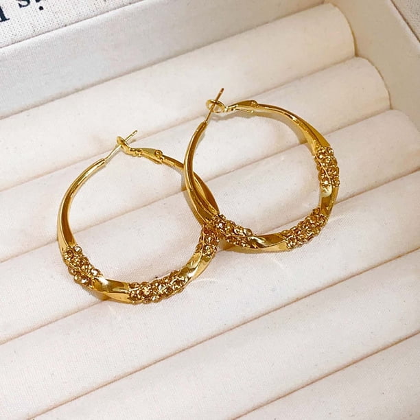 Pendientes de aro de circonita para mujer | Aros Huggie de circonita cúbica | Pendientes de aleación ligeros para uso diario | Joyería hipoalergénica para orejas sensibles