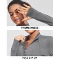 thumbnail image 4 of Pinspark Women's Athletic Jackets Lightweight Running Workout Jacket Full Zip Track Tops Sportswear with Thumb Holes, 4 of 6