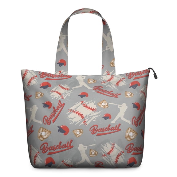 Baseball Silhouette Pattern Travel Tote Bags for Women Carry On,Large Weekender Bags for Women Travel,Multi Functional Duffle Bag for Work,Shopping,Sports