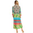 thumbnail image 2 of Sakkas Andreas Women's Maxi Long Sleeve Button Down Floral Ruffle Dress Pockets - 641 - S/M, 2 of 5