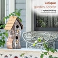 thumbnail image 6 of Alpine Corporation 8" x 17" Hanging Swirly Vintage Wood Birdhouse, White, 6 of 12