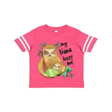 

Inktastic My Nana Loves Me Cute Sloth and Baby Gift Toddler Boy or Toddler Girl T-Shirt