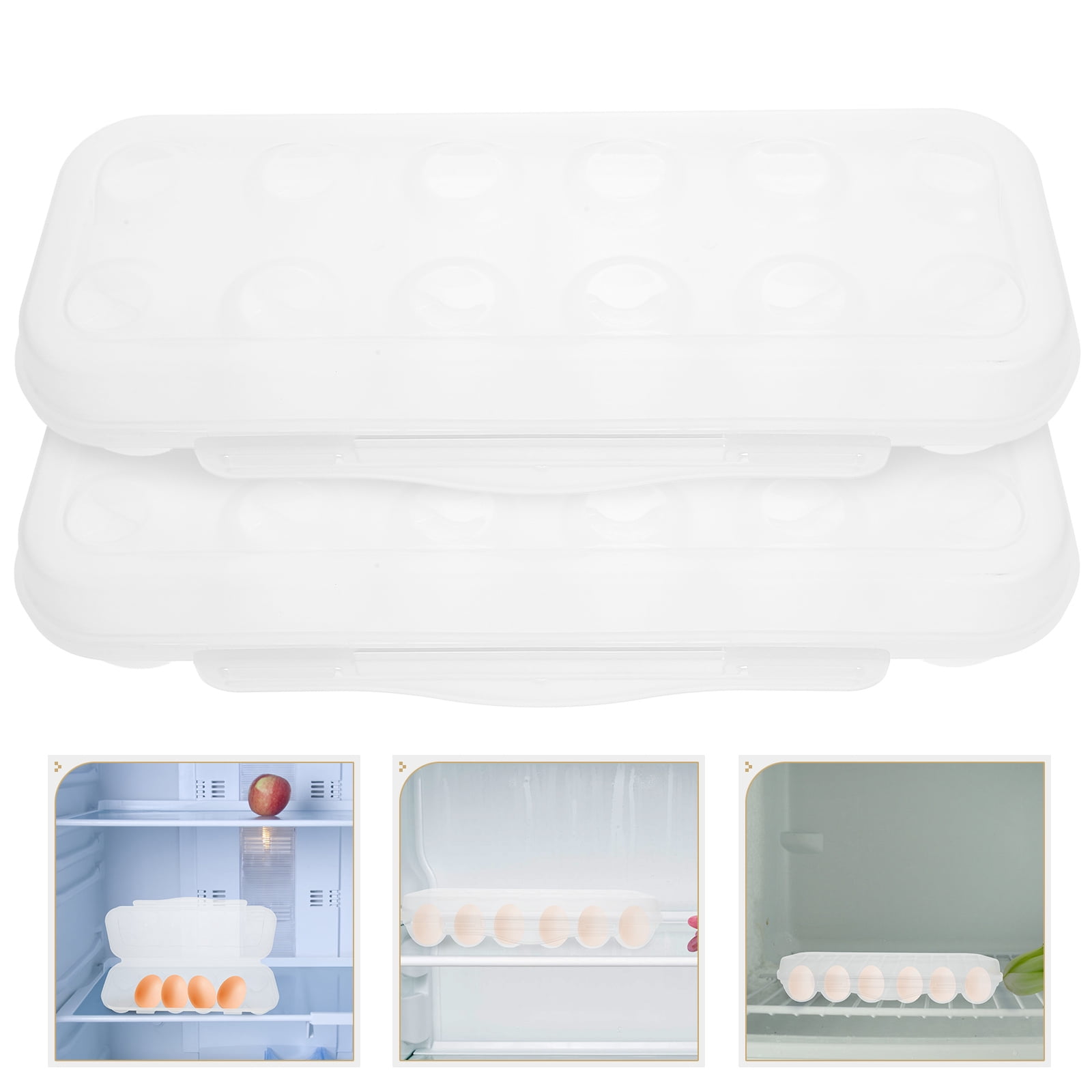 2 PCS Egg Preservation Box Holder for Fridge Empty Cartons Small Refrigerator Room
