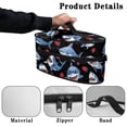 thumbnail image 5 of HELLHERO Shark Strawberry Pattern Travel Steamer Storage Bag Polyester 11.8x6.69x5.5 In, Bag Only, 5 of 6
