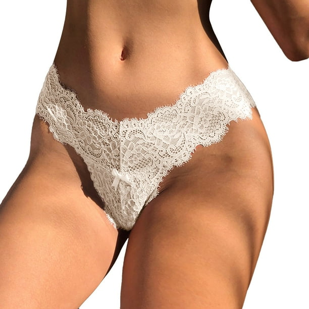 Gibobby Calzones para mujer sexy Tangas sexis para mujer bragas de encaje de malla ropa interior de saten para mujer lenceria de moda para mujer Beige Talla unica Bodega Aurrera en linea