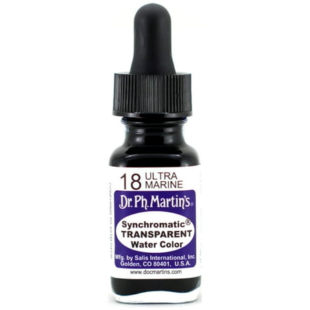 UPC: 0090385418507 | Dr. Ph. Martin s Synchromatic Transparent Water Color  0.5 oz  Ultra Marine (18)