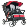 thumbnail image 2 of Quad 4-Seat Sport Stroller in Orange by Foundations, 2 of 3