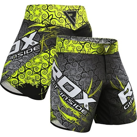 RDX MMA Shorts MSS Boxing Training Men's Short Fight Grappling Green ,XL