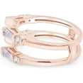 thumbnail image 2 of Jewelsyard Created Sparkling Baguette & Round Cut White Diamond 925 Sterling Silver 14K Rose Gold Finish Anniversary/Engagement/Wedding Enhancer Guard Ring Gift For Women, 2 of 2